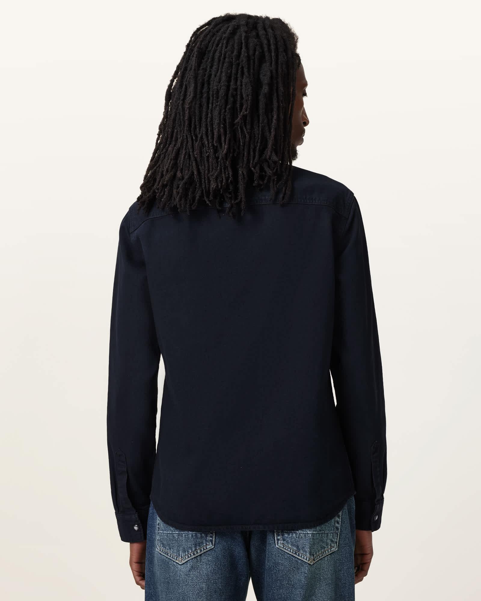 Gleason Press Stud Ramskull Denim Shirt Product Image