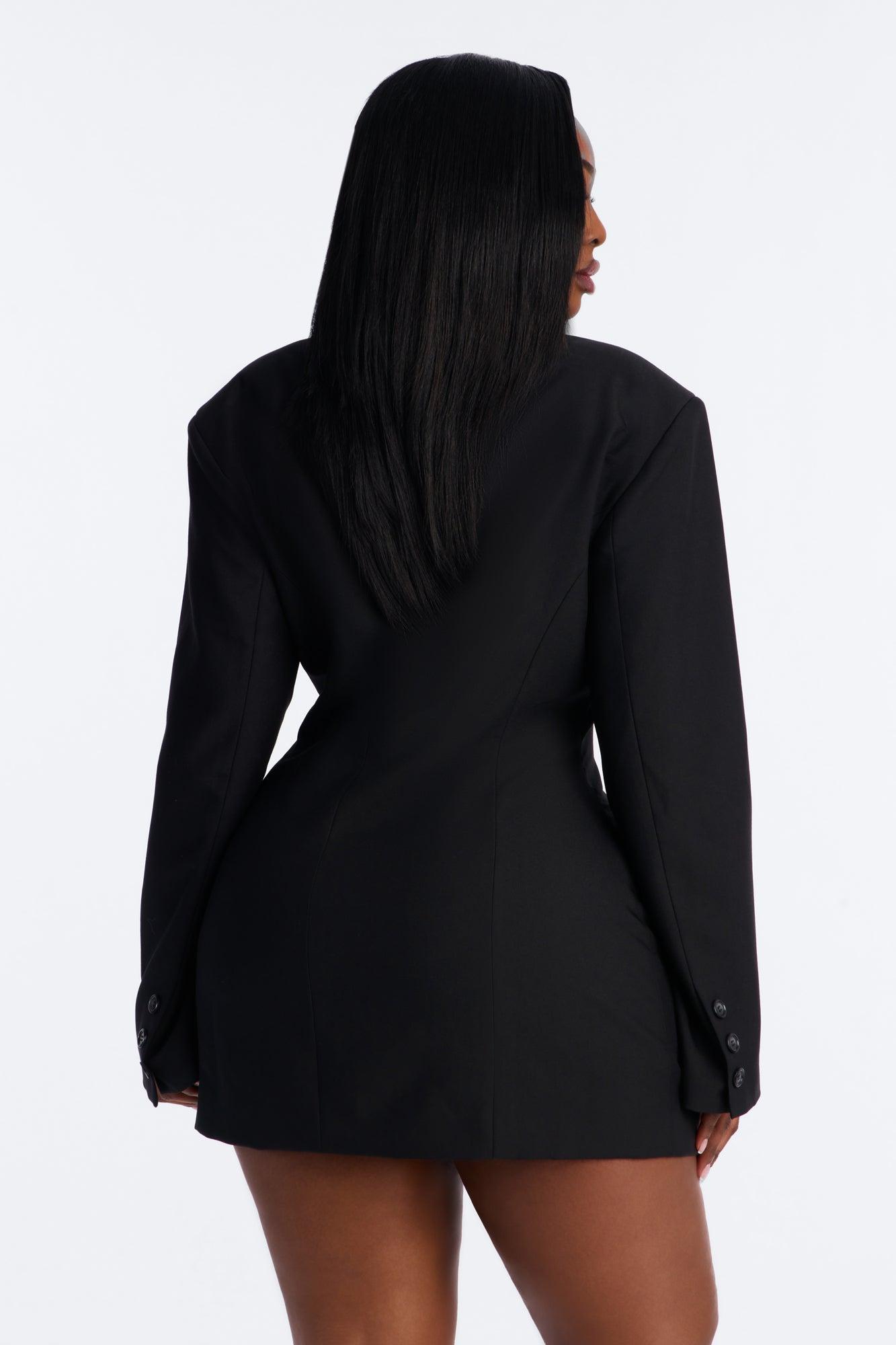 Love You Lots Blazer Mini Dress - Black Female Product Image
