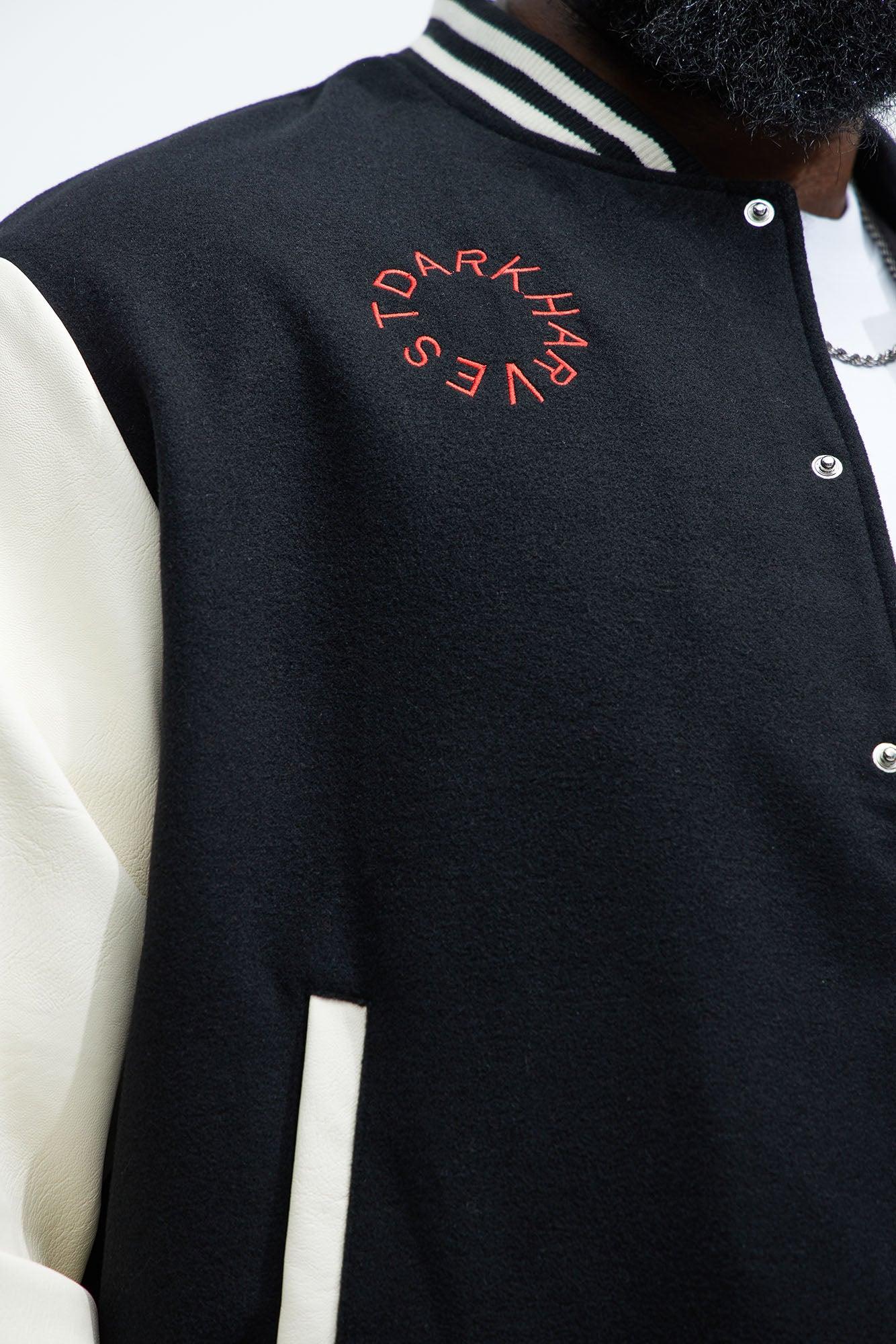 Dark Harvest Varsity Jacket - Black Product Image