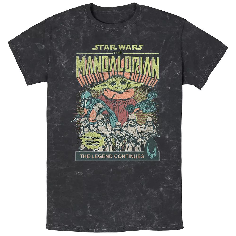 Men's The Mandalorian Comic-book Style Cover Bombard Wash Graphic Tee,  Product Image