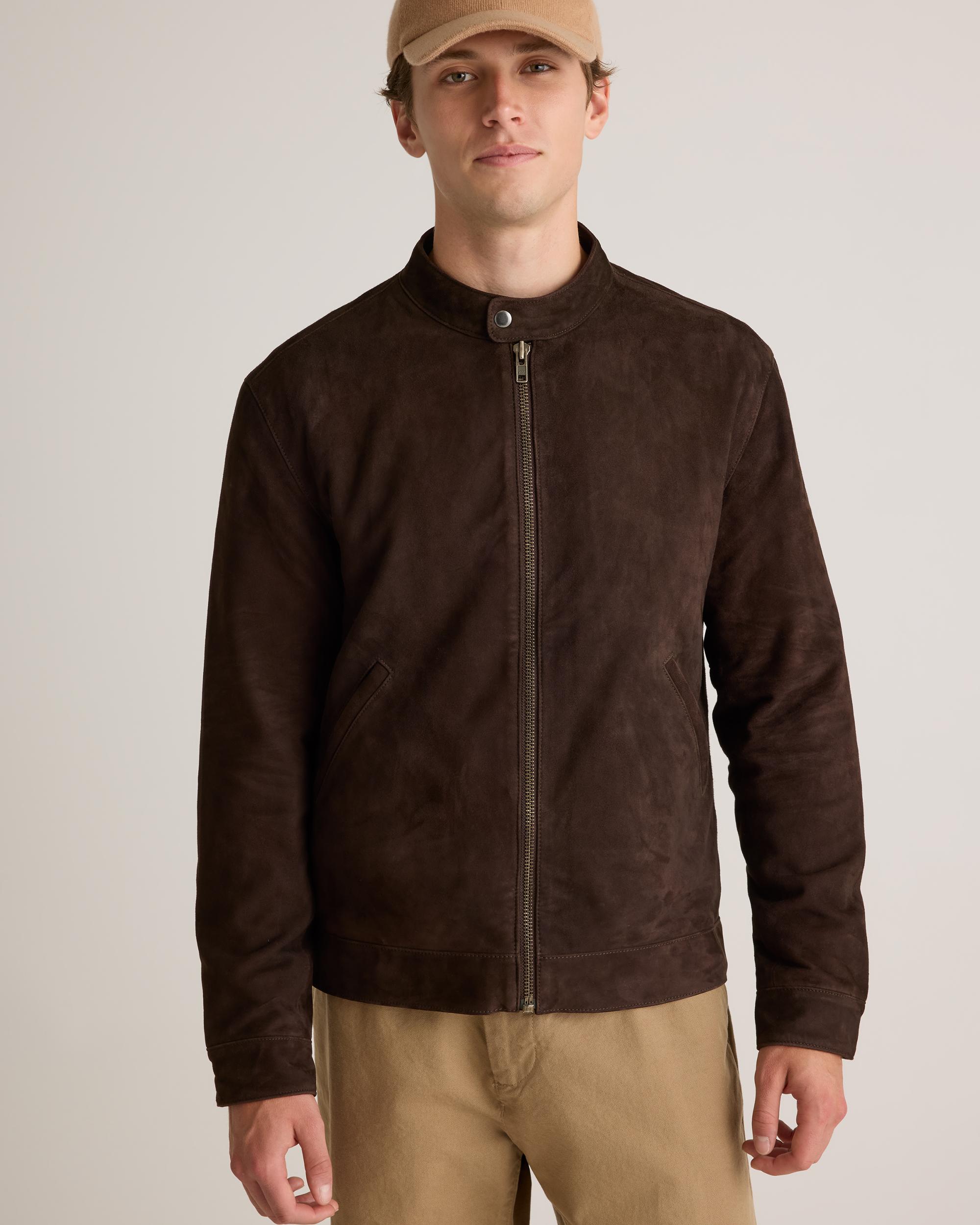 Quince | Men's 100% Suede Café Racer Jacket Leather Product Image