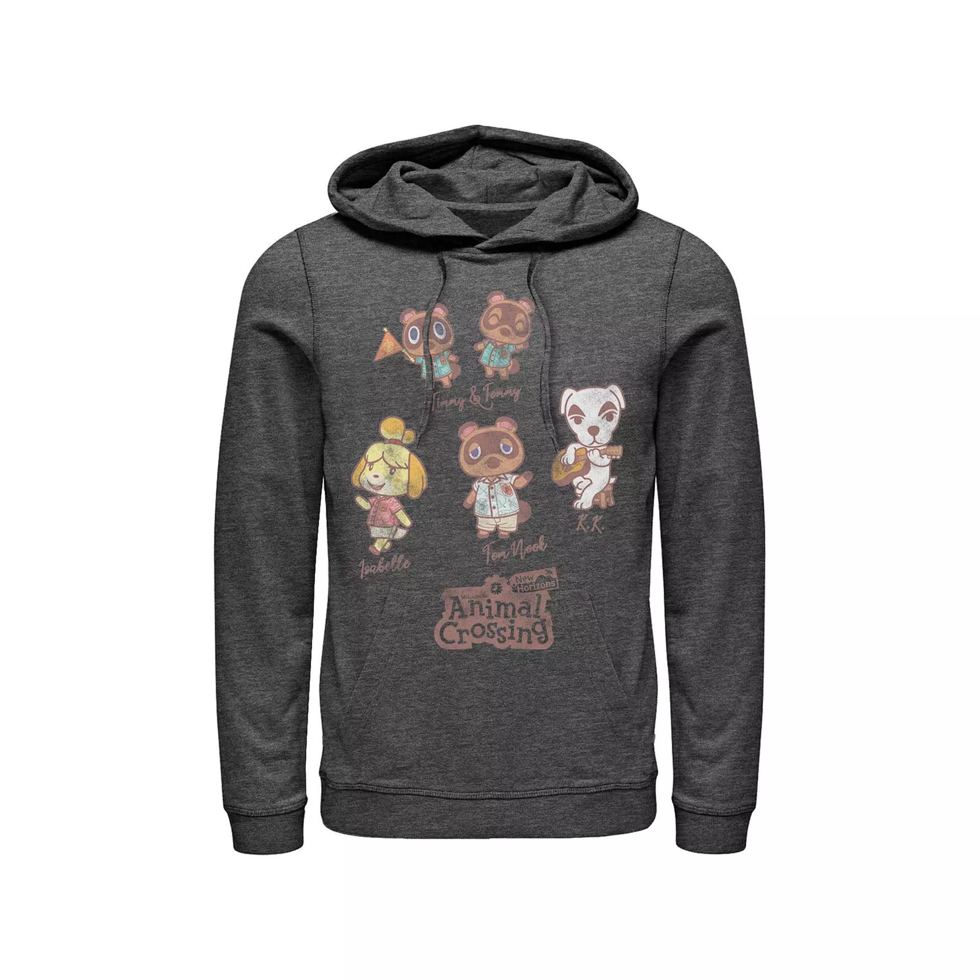 Men's Nintendo Character Textbook Group Shot Text Hoodie,  Product Image