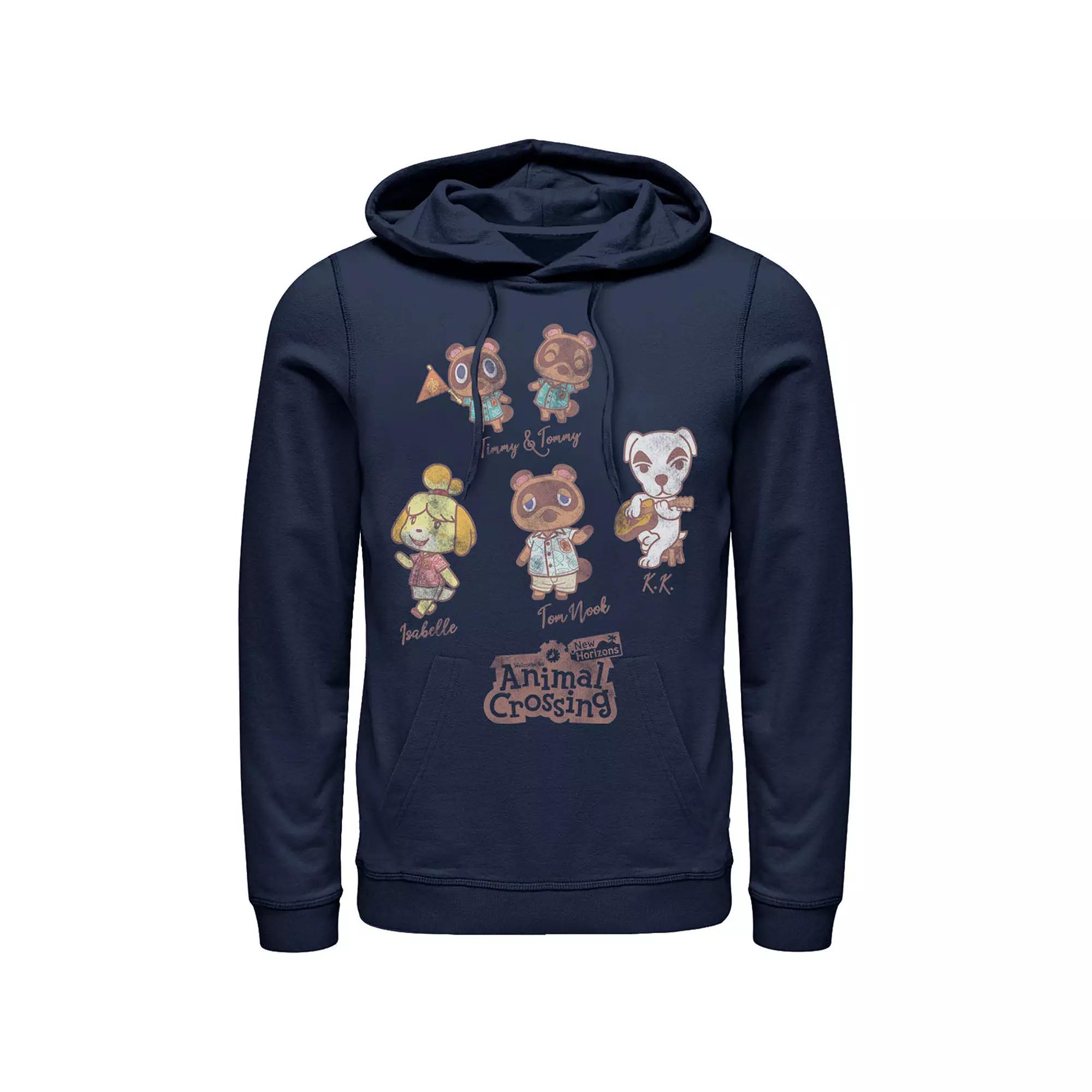 Men's Nintendo Character Textbook Group Shot Text Hoodie,  Product Image