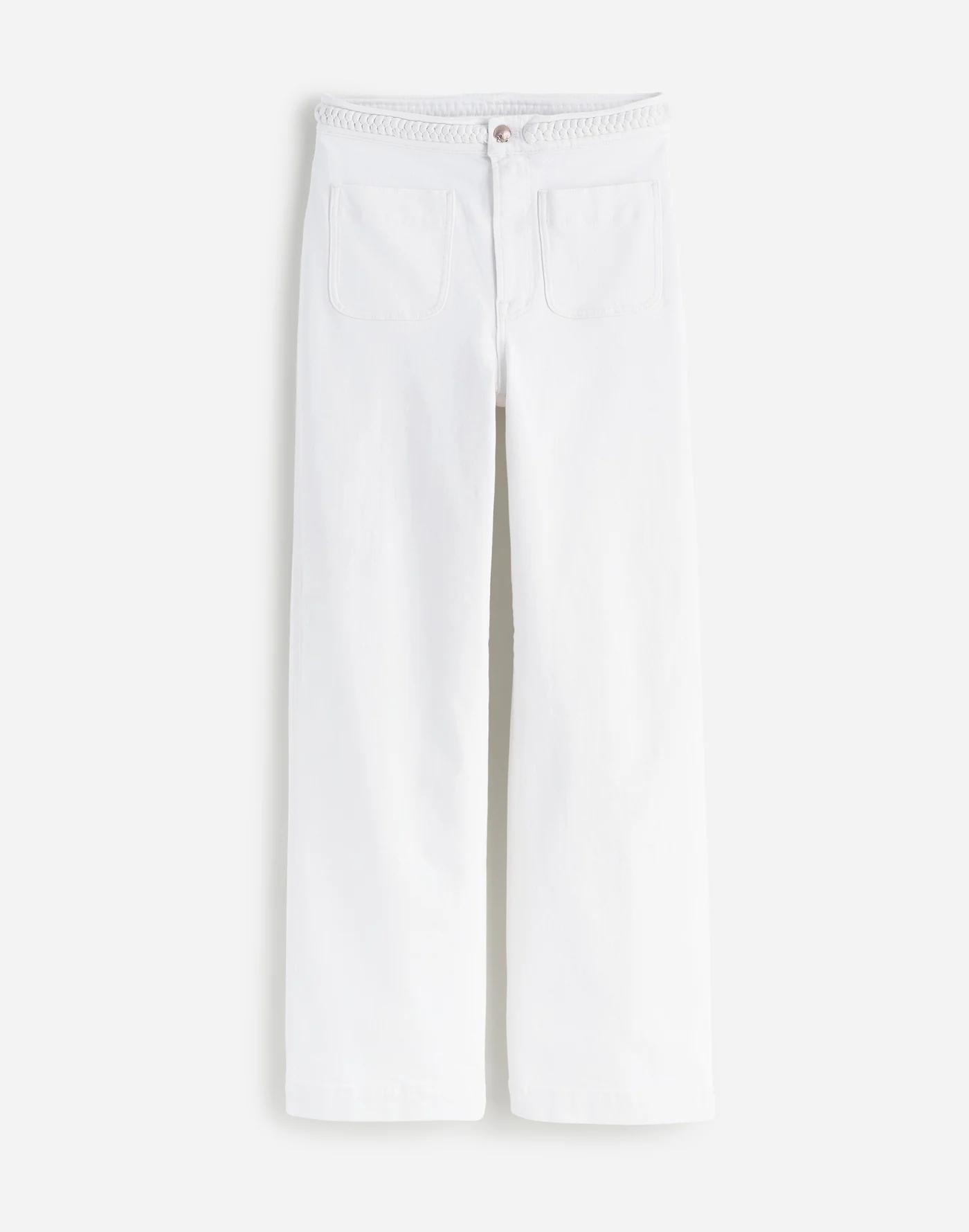 Madewell x Lisa Says Gah! The Perfect Vintage Wide-Leg Crop Jean in Eyelet White Product Image