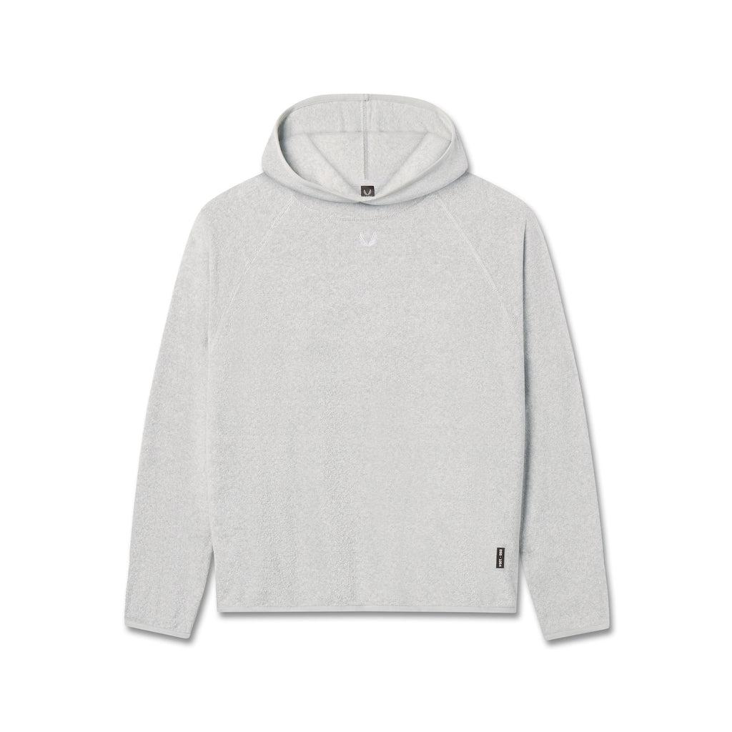 1054. Towel Terry Reversible Hoodie - Heather Grey Product Image