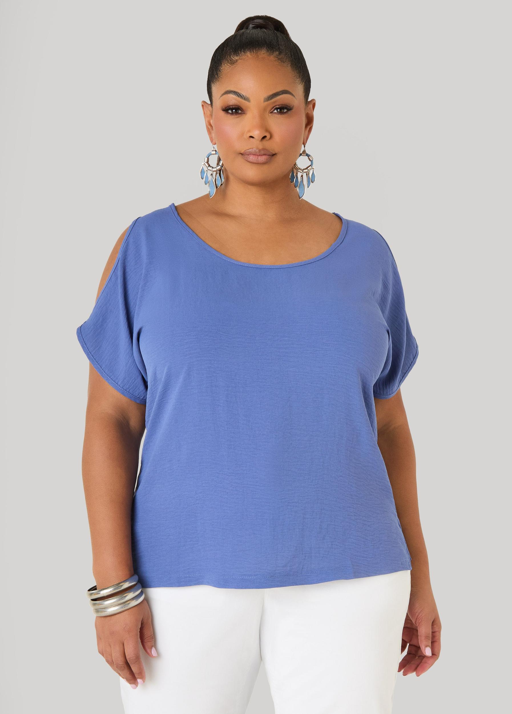 Textured Cold Shoulder Top Product Image