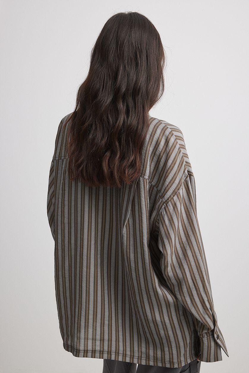 Oversized Striped Shirt Product Image