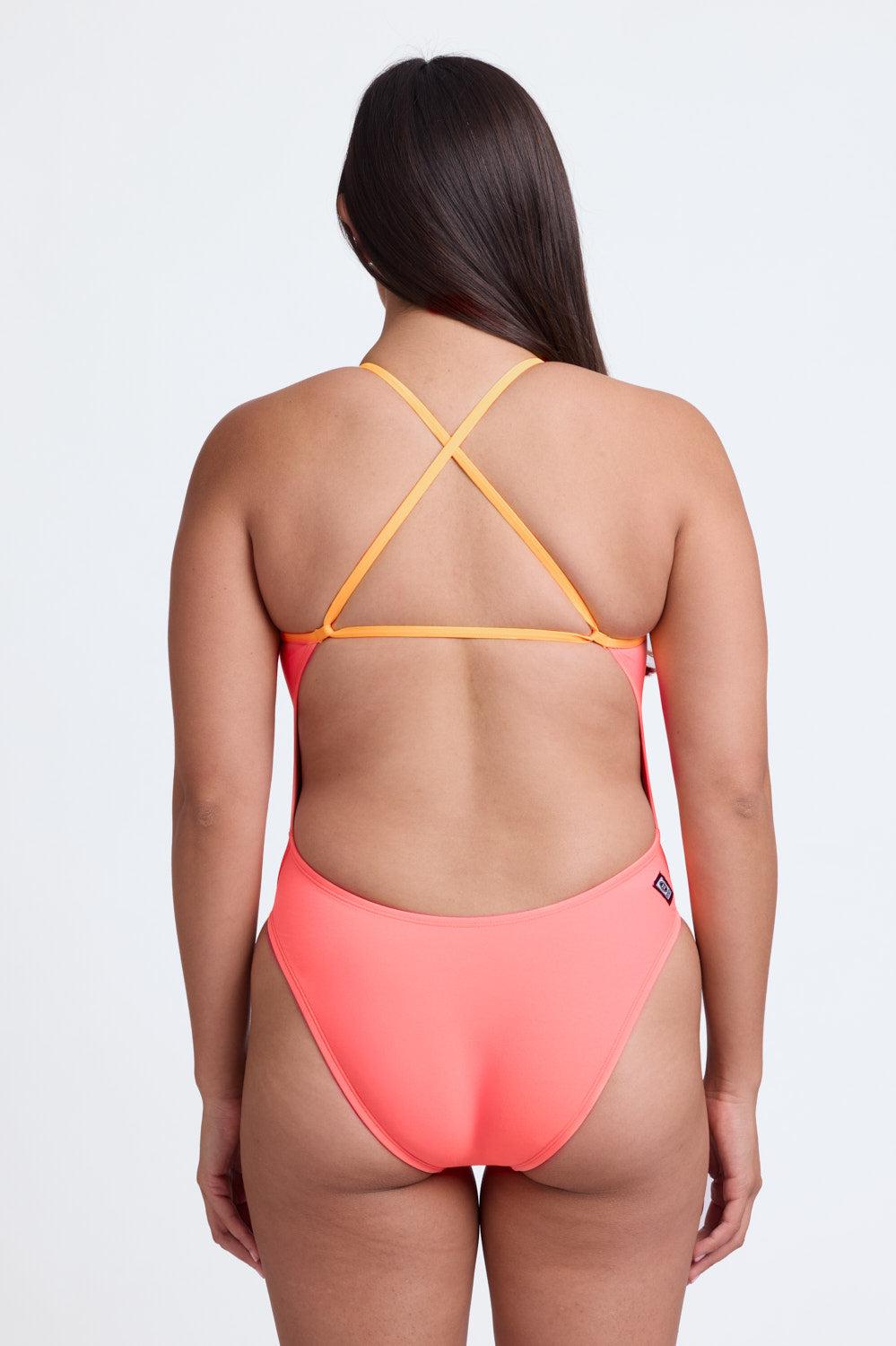 Brandon One Piece Swimsuit - Papaya Contrast Female Product Image