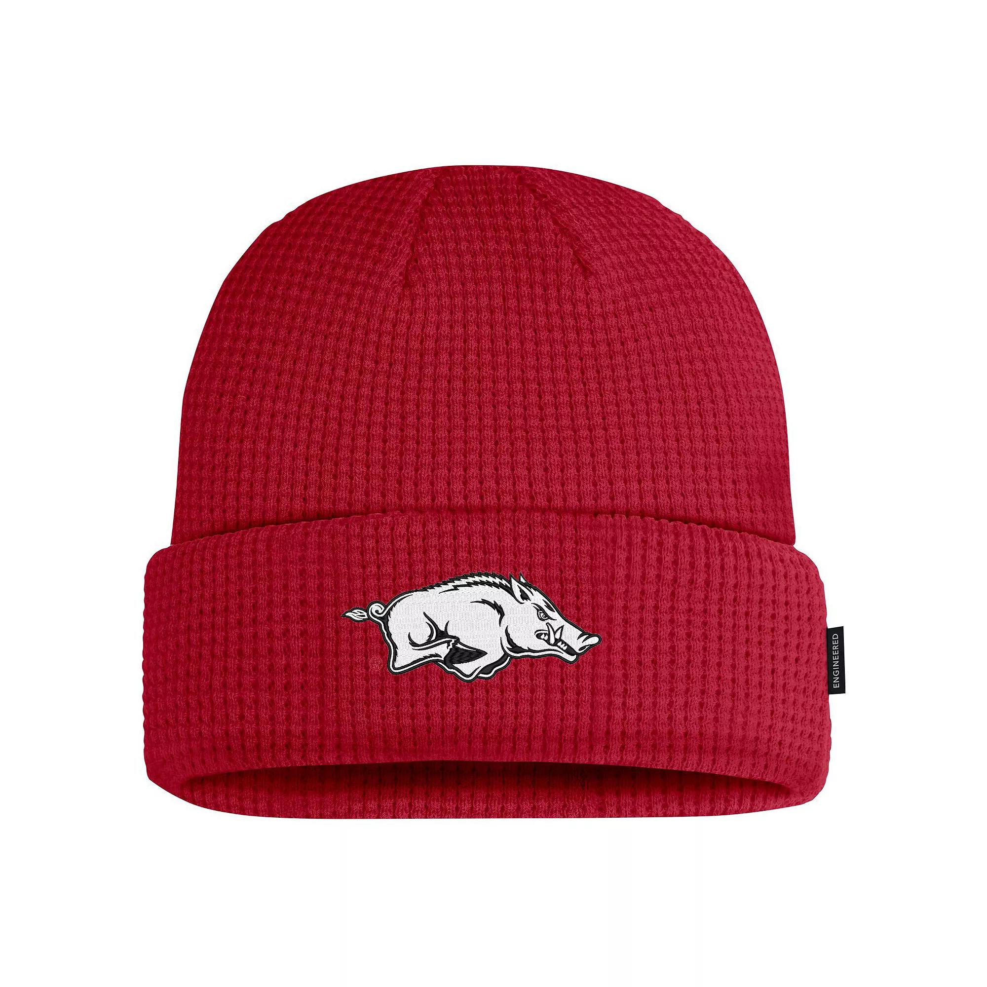 Men's Nike Cardinal Arkansas Razorbacks 2024 Sideline Terra Cuffed Knit Hat, Red Product Image