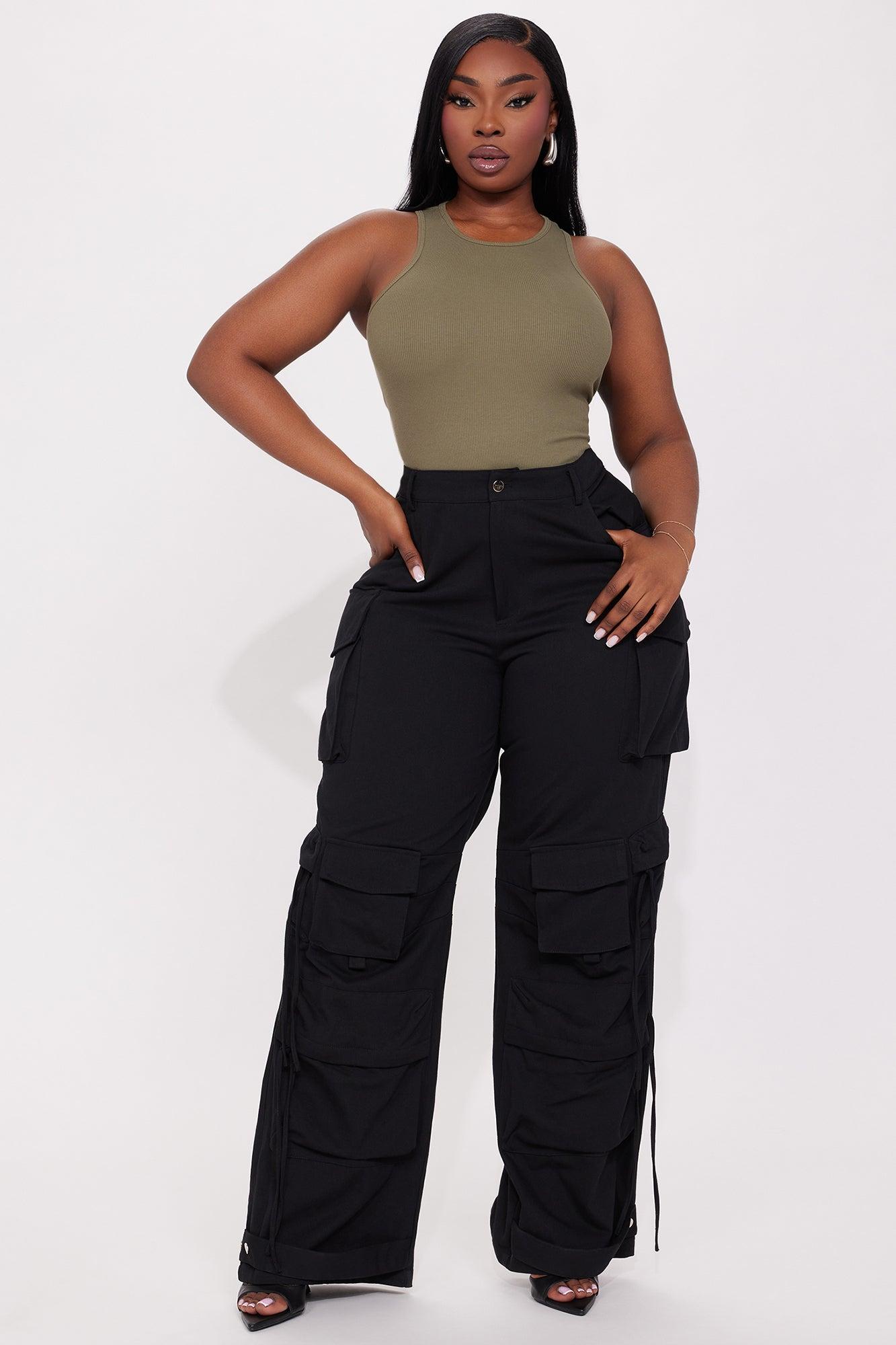 Model Attitude Racerback Bodysuit - Olive Product Image