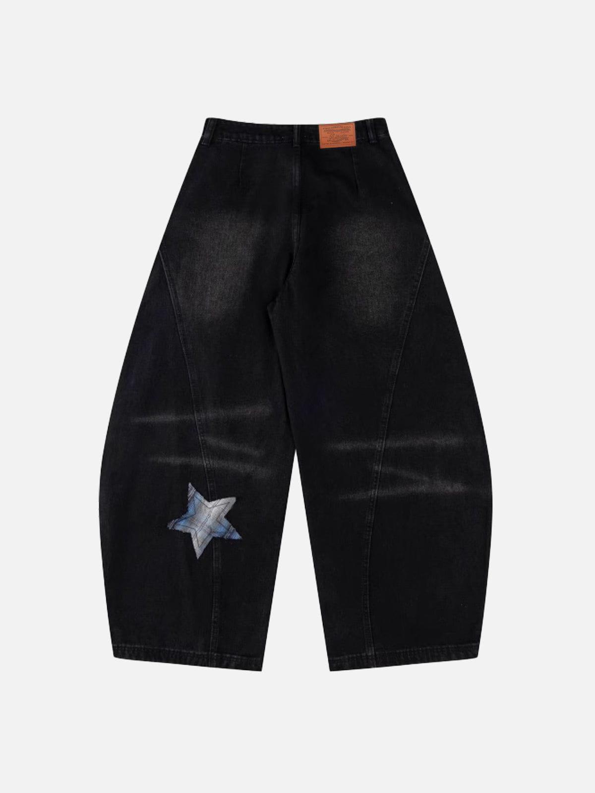 Aelfric Eden Applique Star Baggy Barrel Jeans Product Image