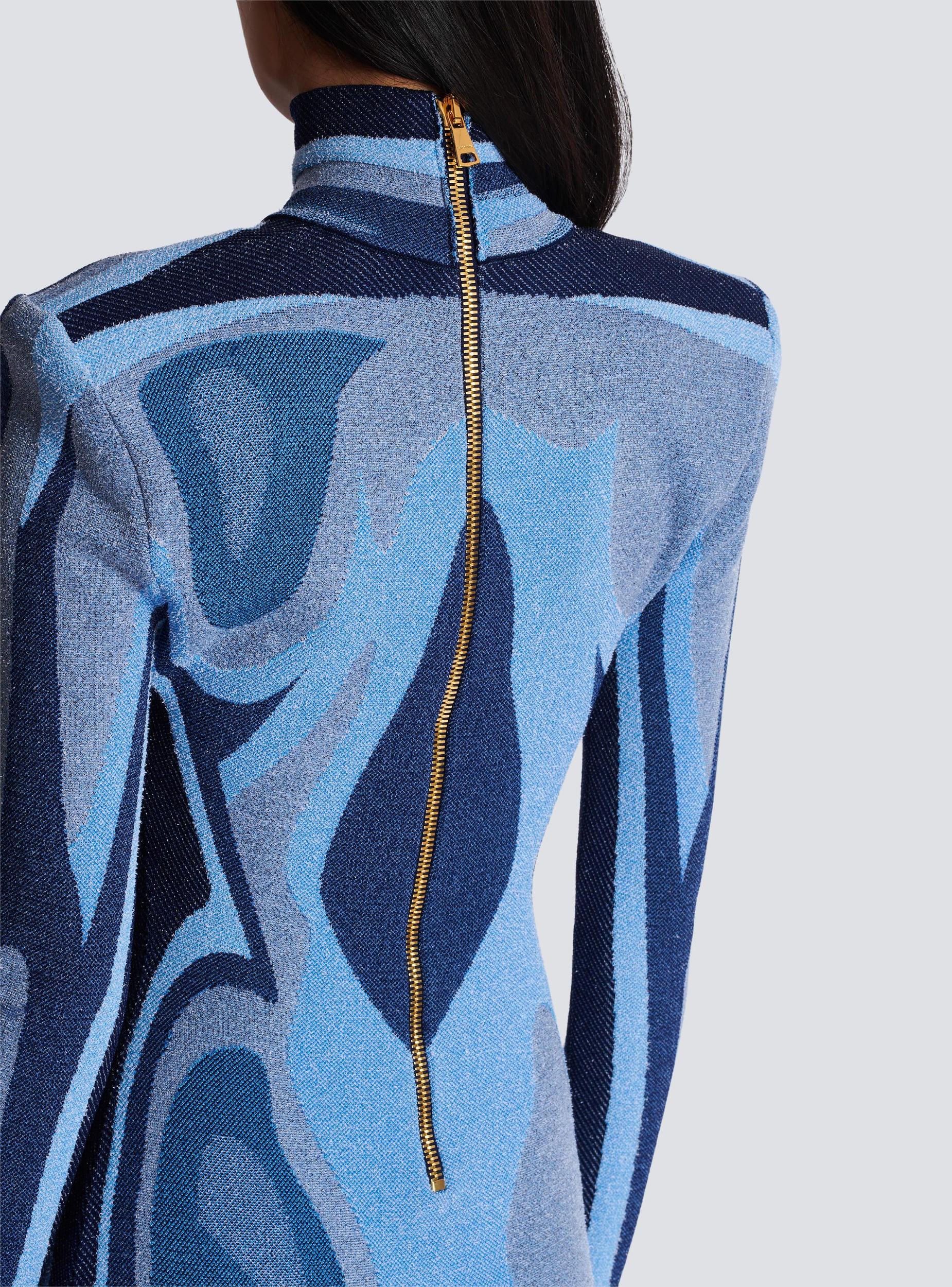 Jacquard knit dress with body motif Product Image