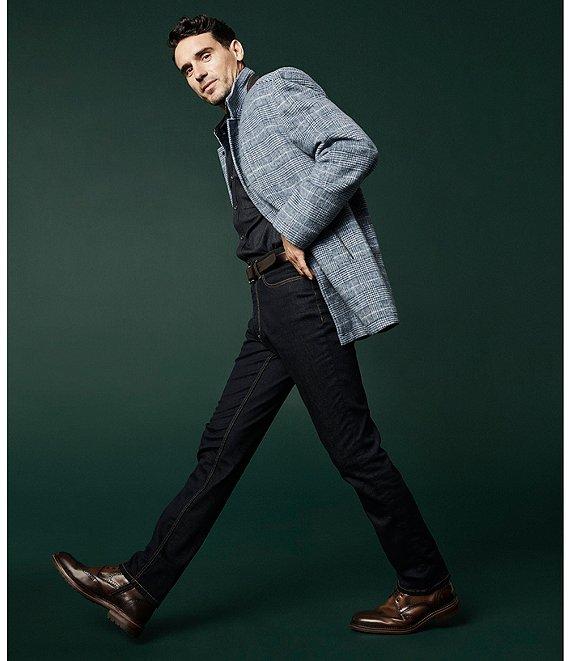 Johnston & Murphy 5-Pocket Regular Fit Tapered Leg Washed Stretch Denim Jeans Product Image