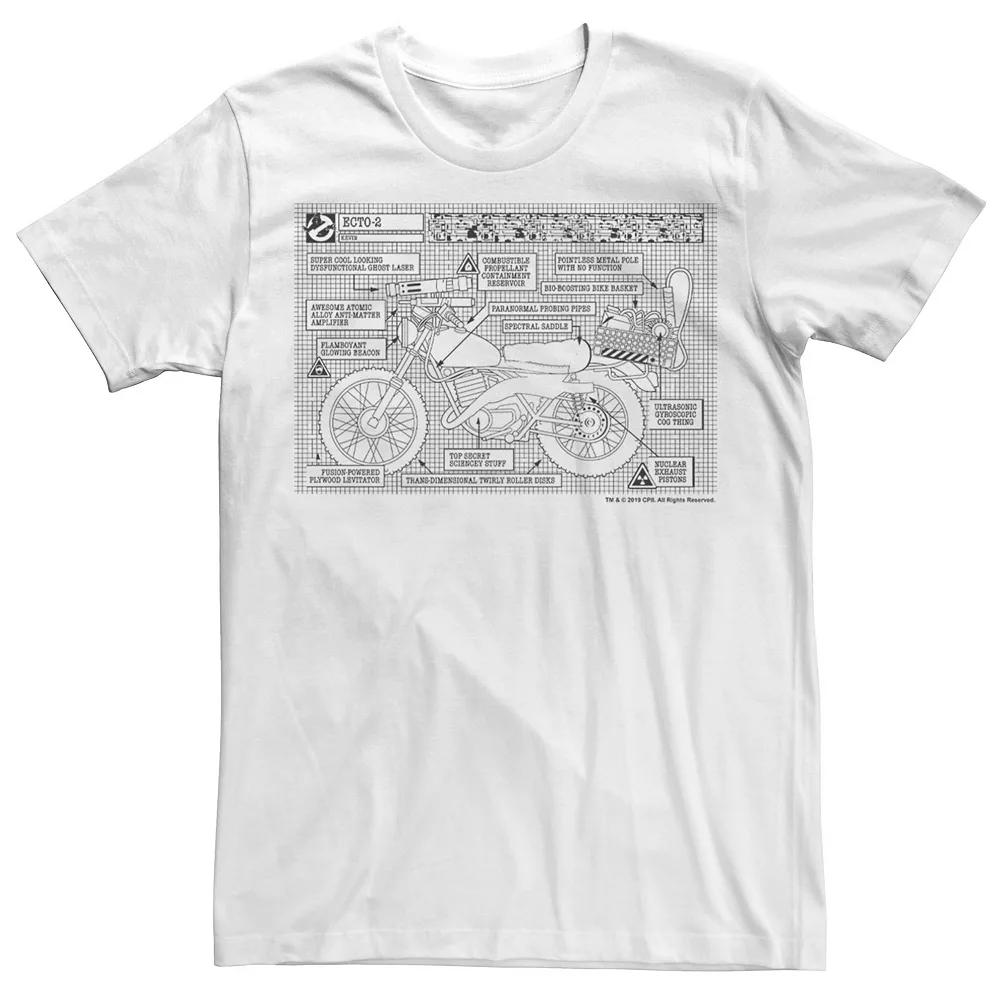 Men's Ghostbusters Ecto-2 Blueprint Graphic Tee,  Product Image