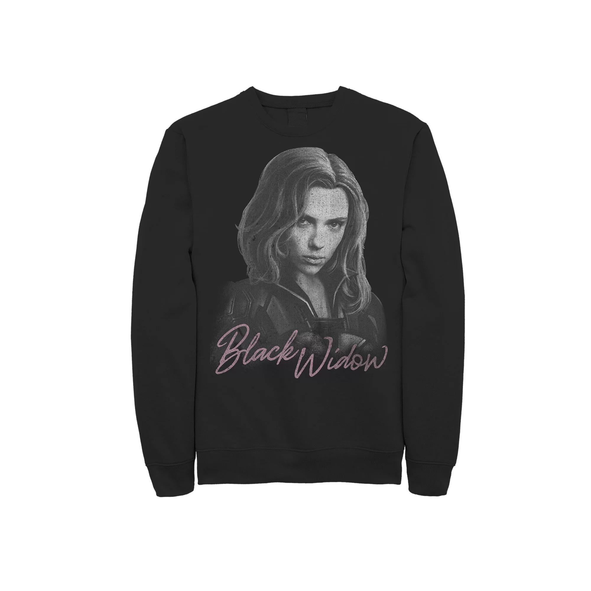 Men's Marvel Black Widow Movie Monochromatic Portrait Sweatshirt,  Product Image