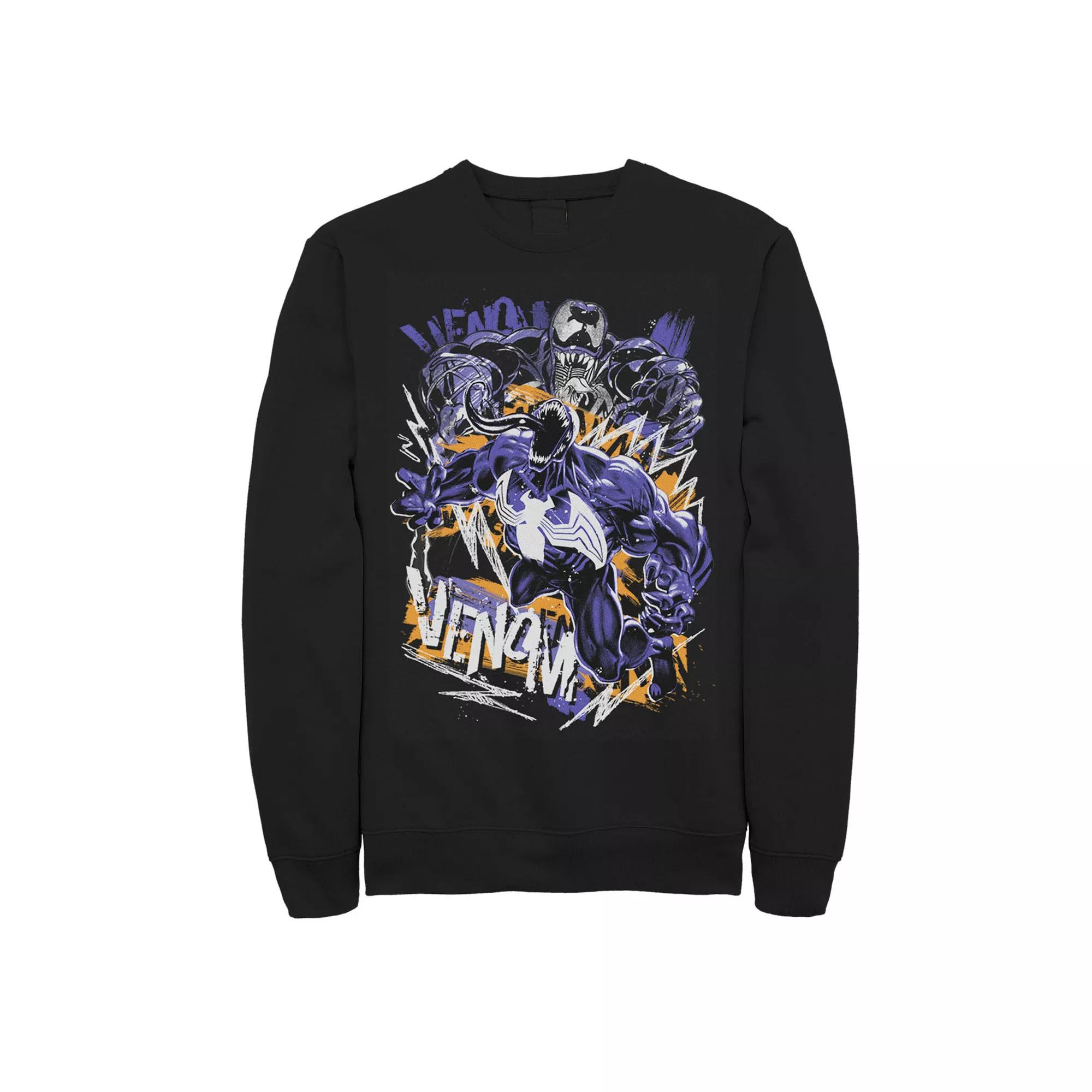 Men's Marvel Venom Graffiti Graphic Fleece Pullover,  Product Image
