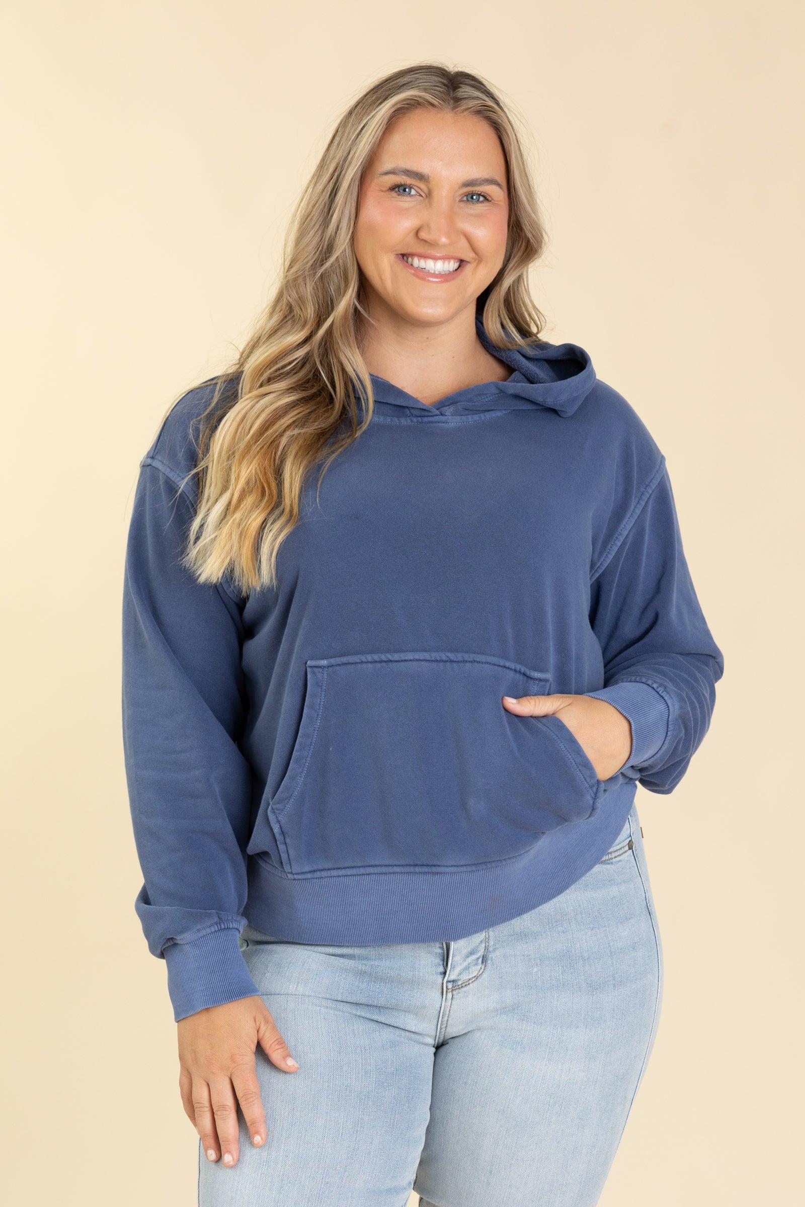 Soft Fleece Pigment Dyed Kangaroo Pocket Hoodie Product Image