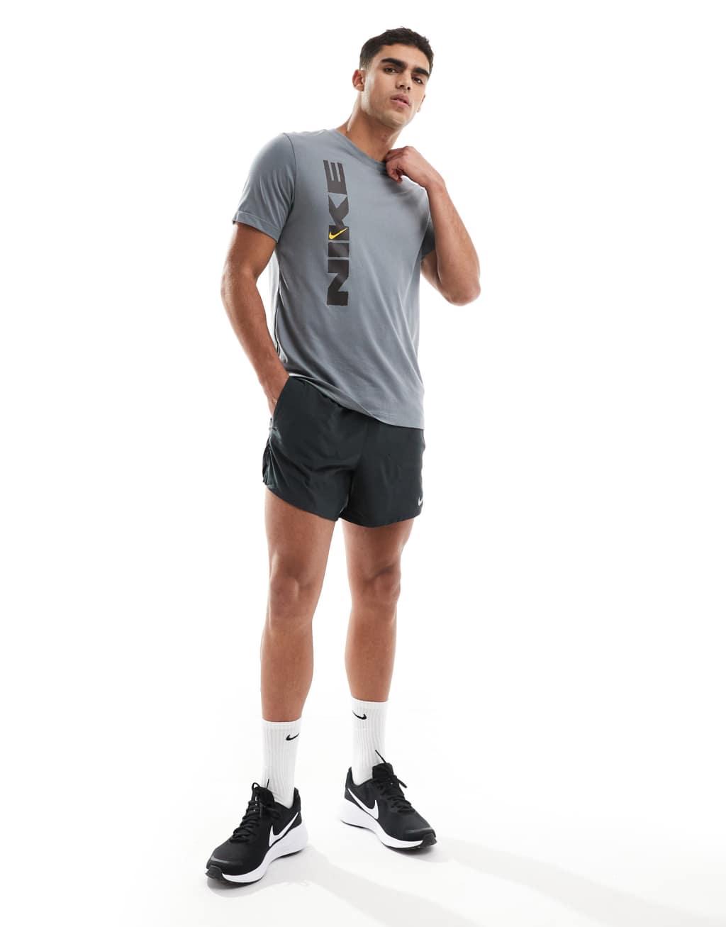 Nike Running Stride 5 inch shorts in black  Product Image