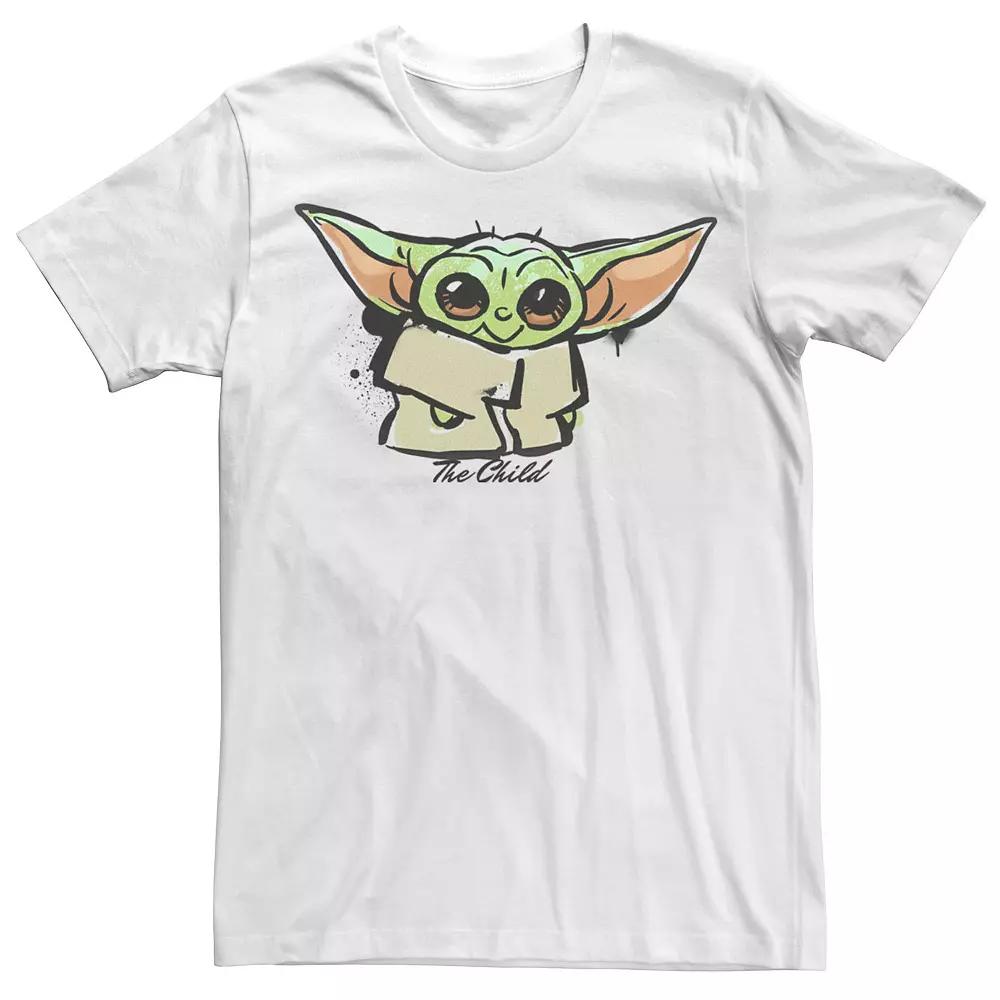 Men's Star Wars The Mandalorian Bb Child Paint Poster Tee,  Product Image