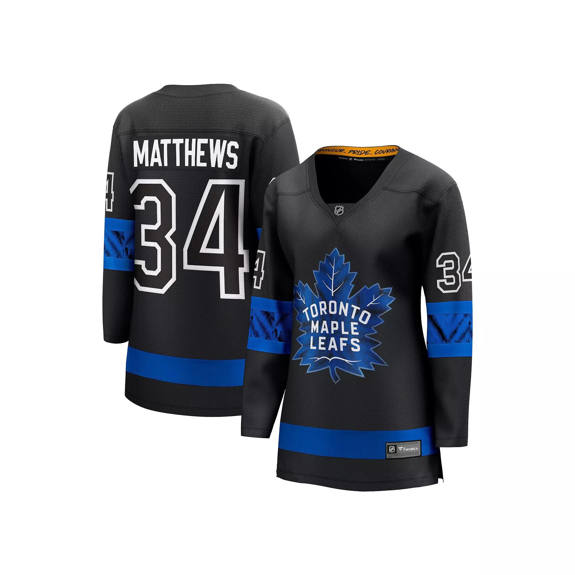 Women's Fanatics Branded Auston Matthews Black Toronto Maple Leafs Alternate Premier Breakaway Reversible Player Jersey,  Product Image