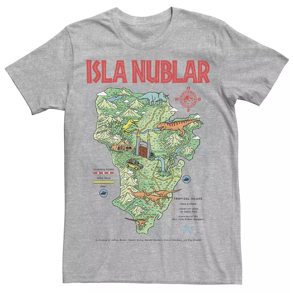 Men's Jurassic Park Islas Nublar Landmark Map Tee,  Product Image