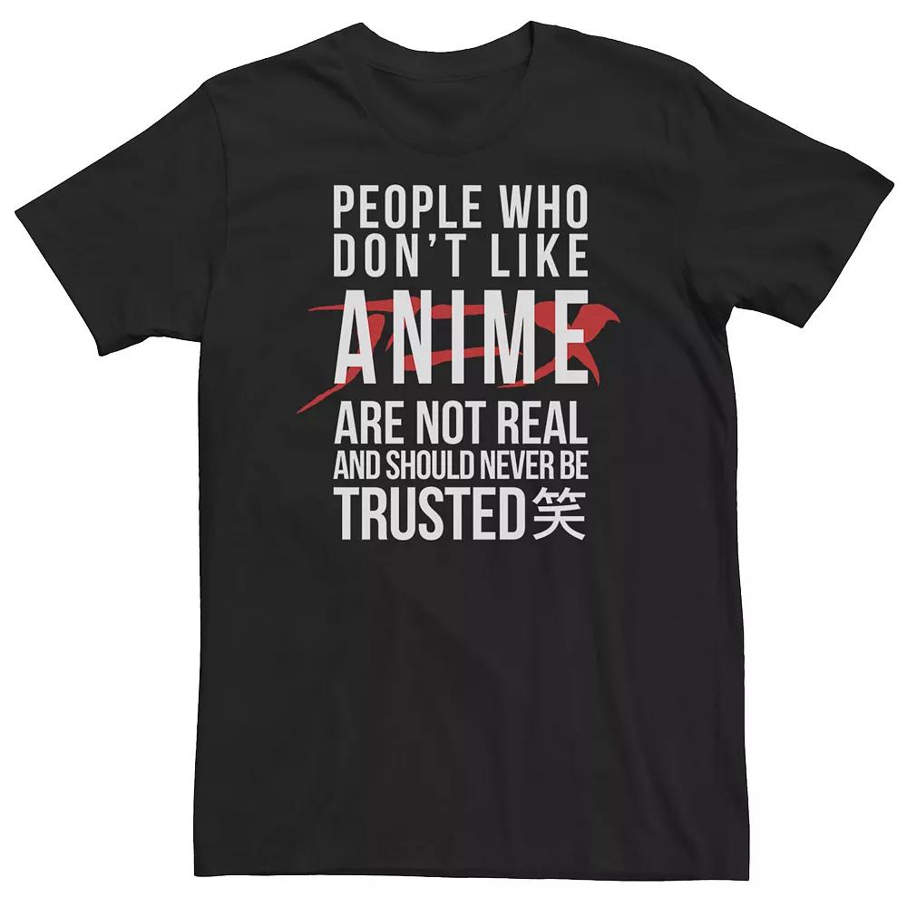 Big & Tall People Who Don't Like Anime Are Not Real Tee, Boy's,  Product Image