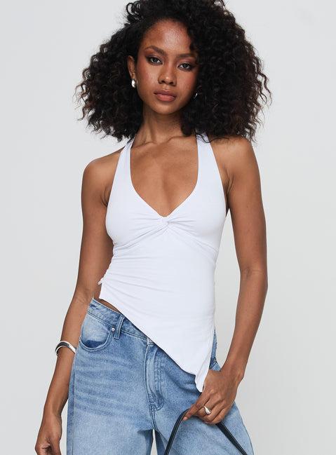 Chilli Halter Top White Product Image