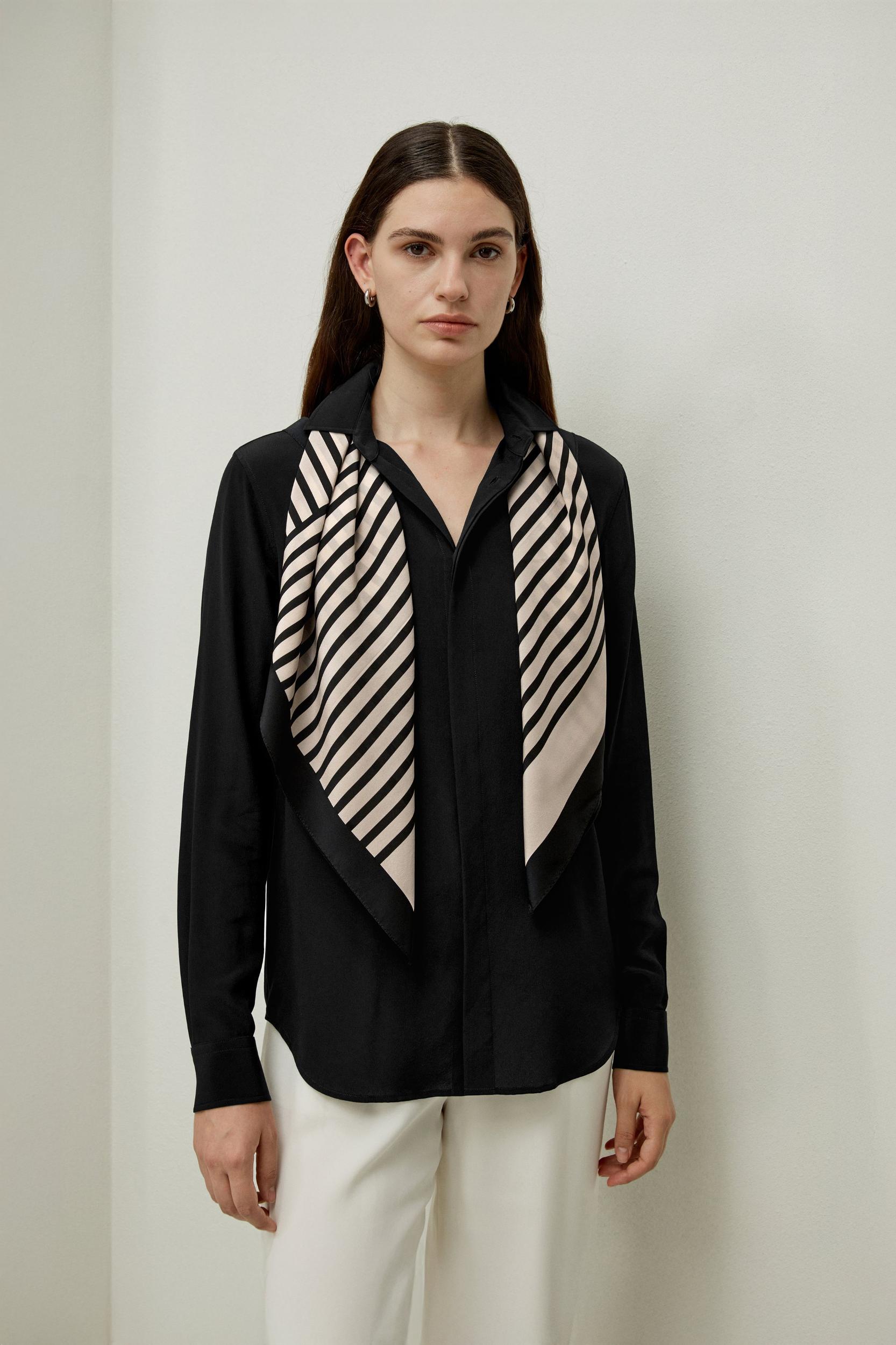 Mid-Century Pattern Silk Scarf Product Image