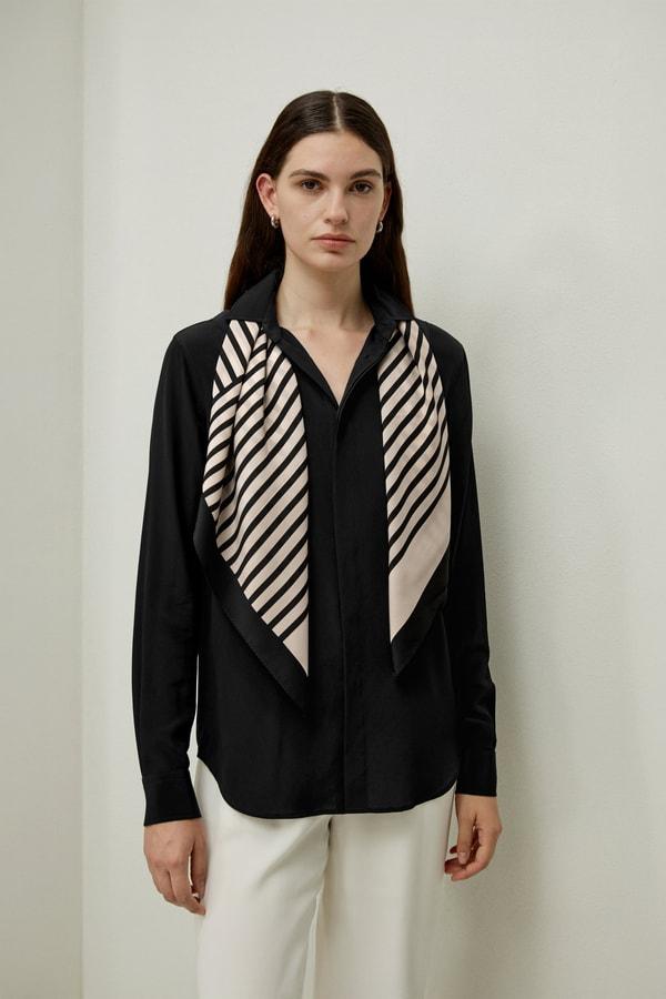 Mid-Century Pattern Silk Scarf Product Image