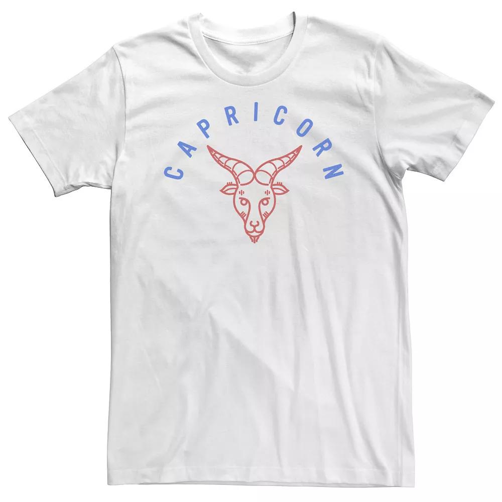 Big & Tall Capricorn Goat Head Line Art Tee, Men's,  Product Image