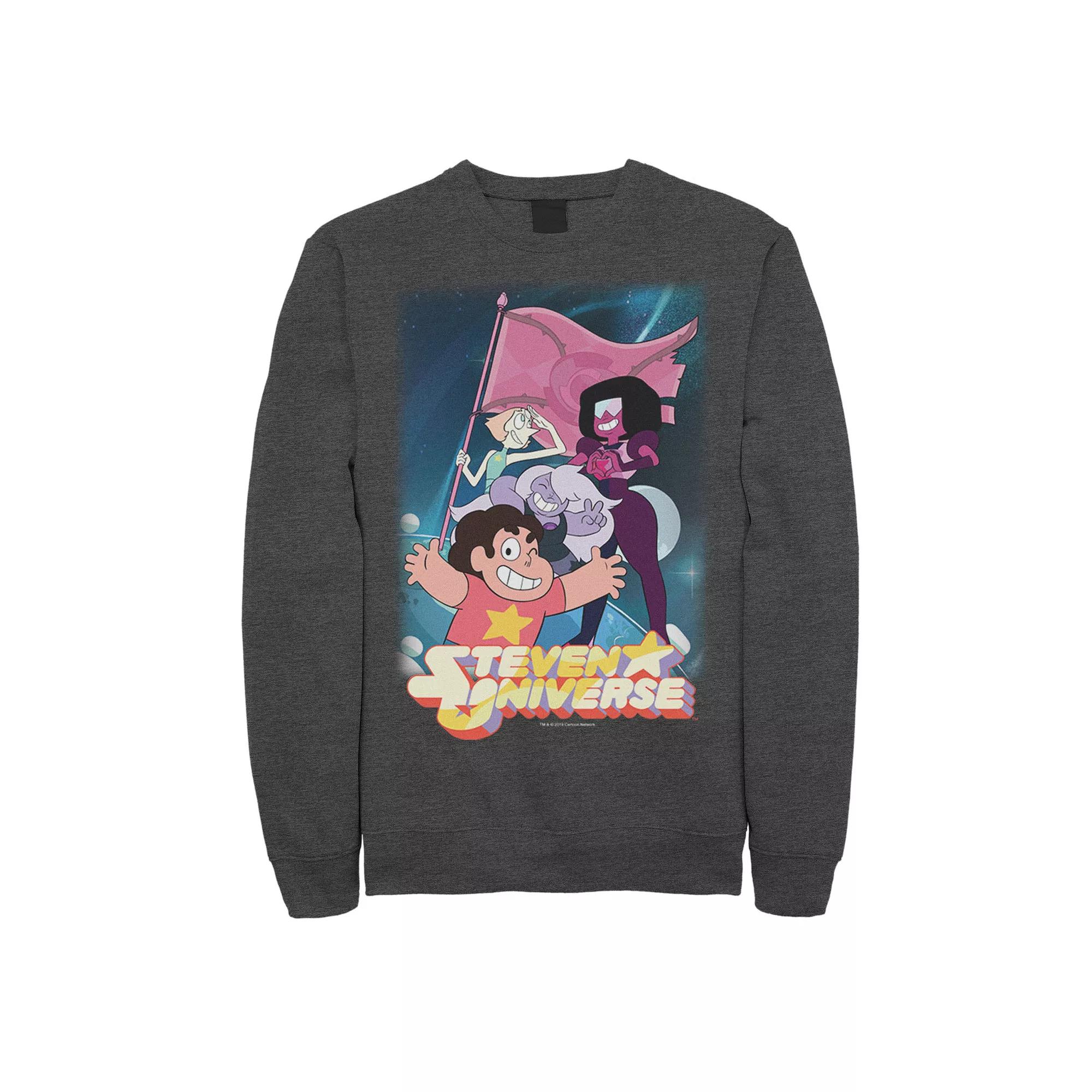 Men's Cartoon Network Steven Universe Team Flag Poster Sweatshirt,  Product Image