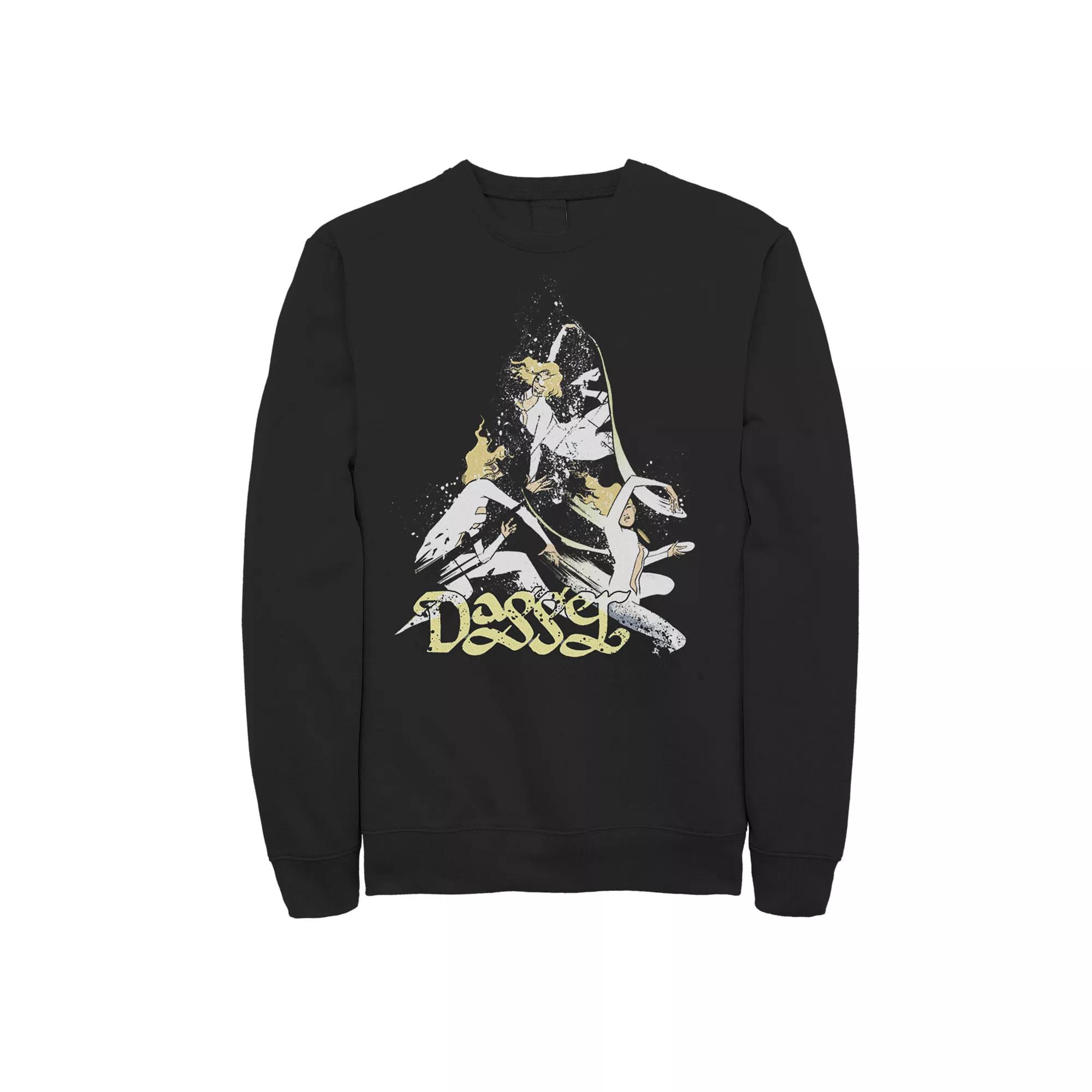 Men's Marvel Cloak & Dagger Fighting Moves Sweatshirt, Size: Medium, Black Product Image