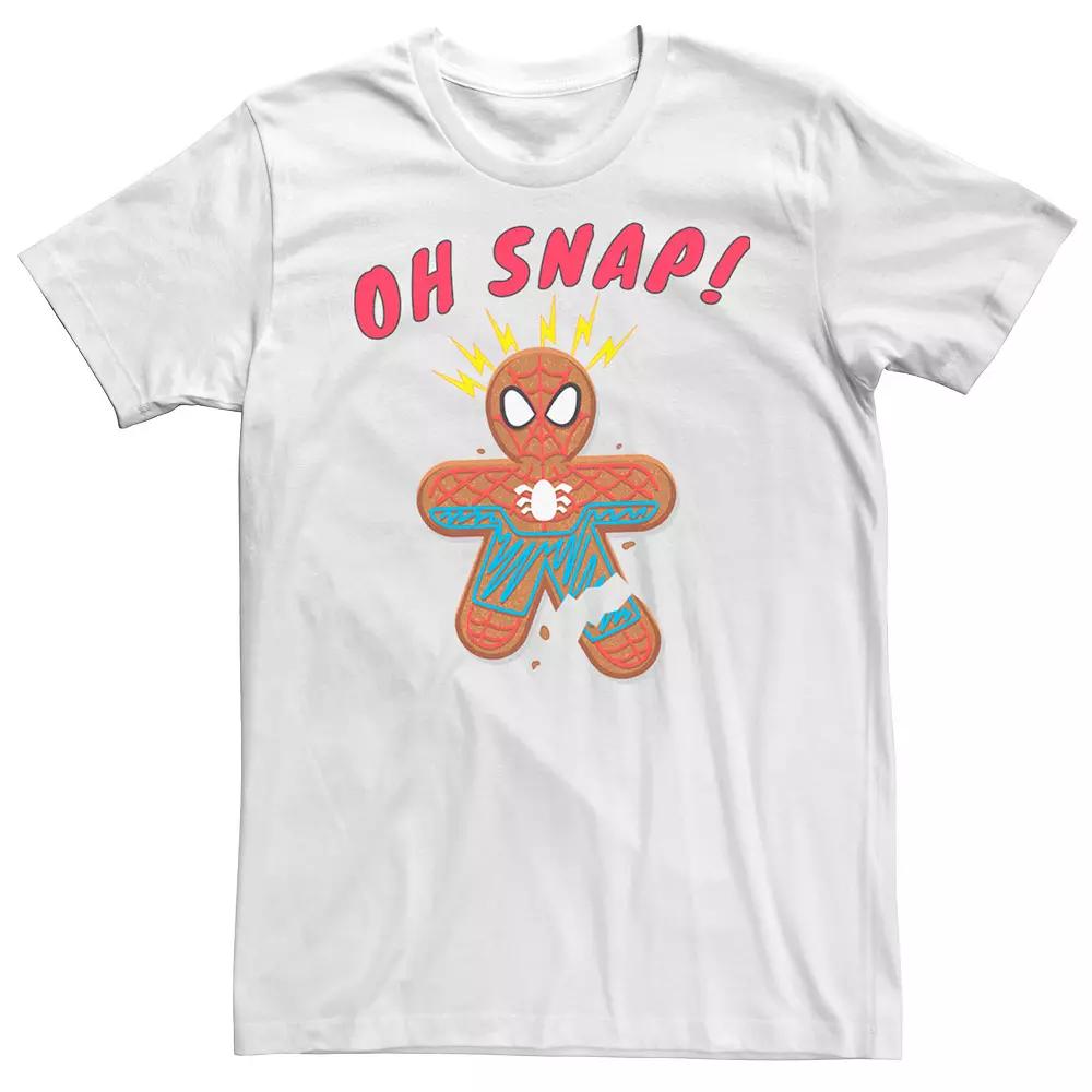 Men's Marvel Spider-Man Oh Snap Gingerbread Cookie Graphic Tee,  Product Image