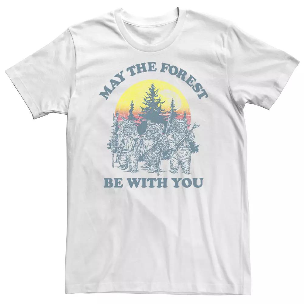 Big & Tall Star Wars Ewok Sunset "May The Forest Be With You" Earth Day Tee, Men's,  Product Image