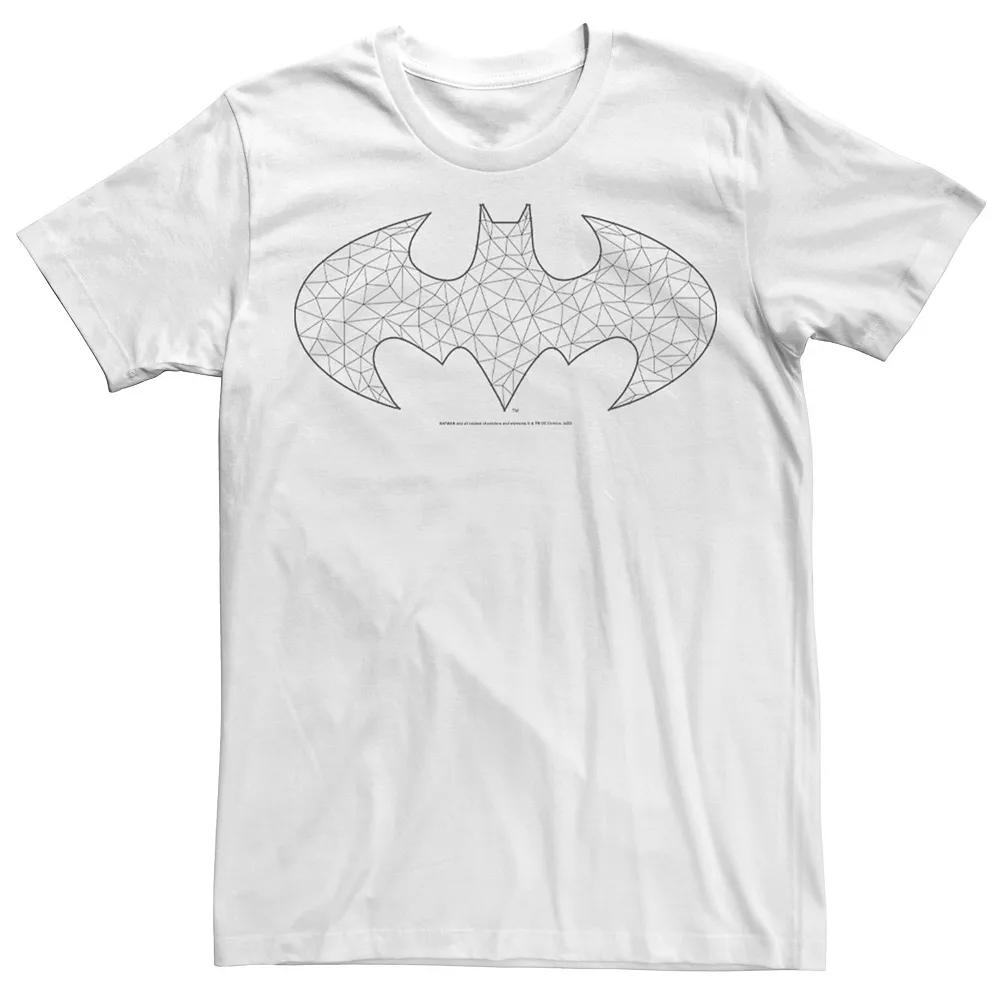 Men's DC Fandome Batman Yellow Line Art Logo Tee, Size: XXL, White Product Image