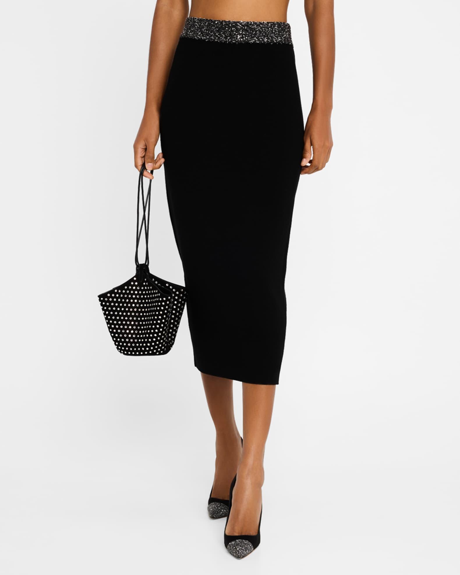 Jane Embellished Knit Midi Skirt Product Image
