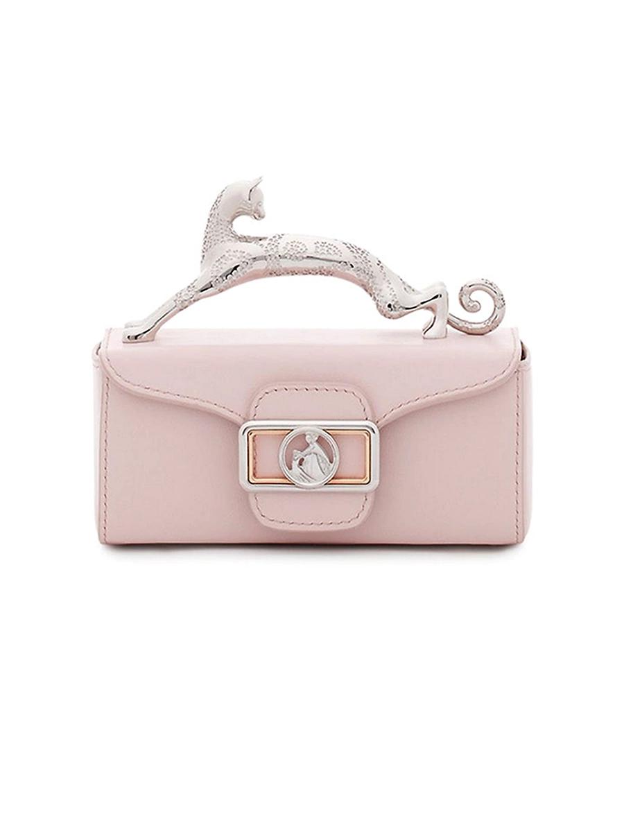 Womens Leather Micro Pencil Cat Top Handle Bag Product Image