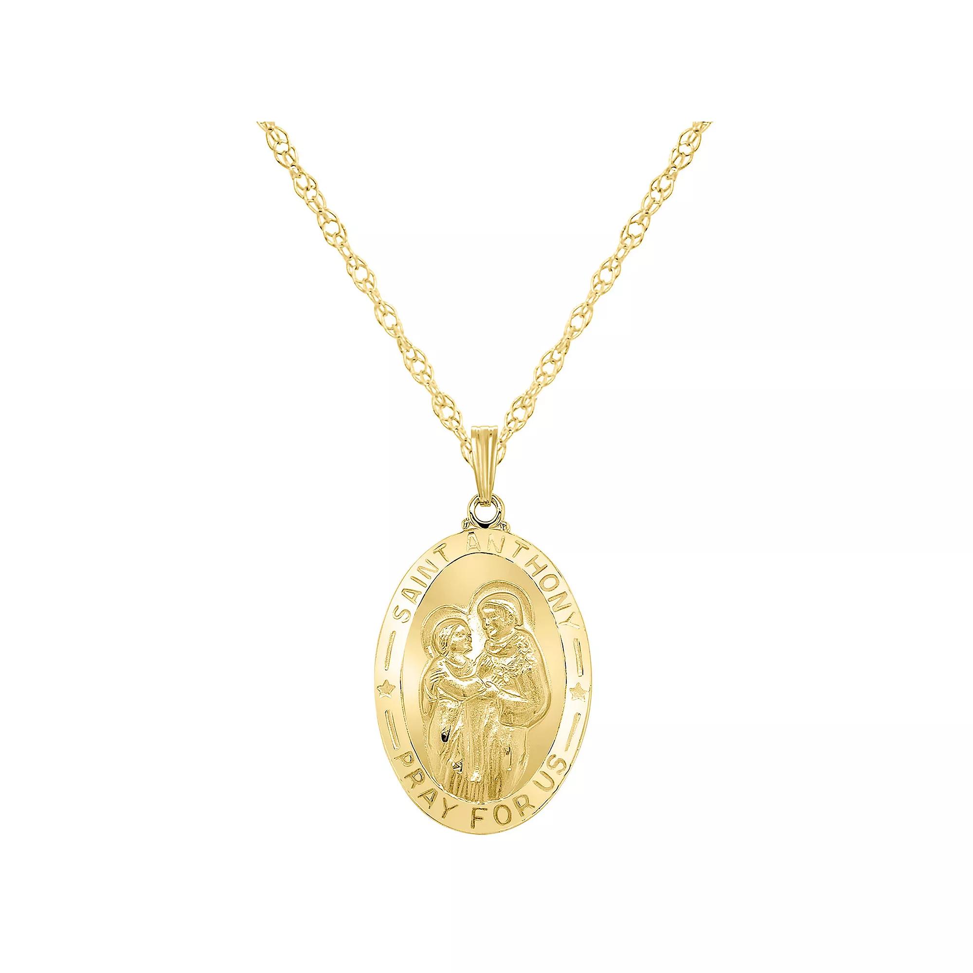 Sterling Silver Saint Anthony Pendant, Women's, Size: 18" Product Image