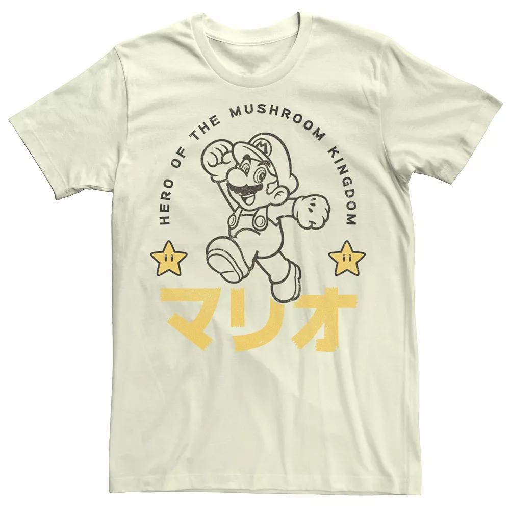 Men's Nintendo Super Mario Hero Stars Kanji Portrait Tee,  Product Image