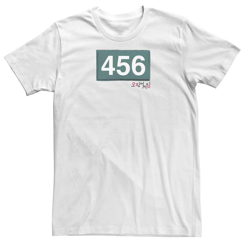 Men's Squid Game Player 456 Logo Tee, Boy's, Size: XL, White Product Image