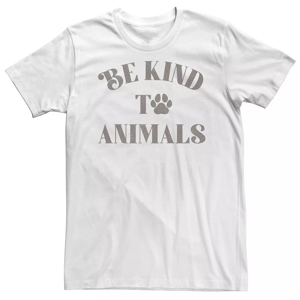 Big & Tall Trendy "Be Kind To Animals" Tee, Men's,  Product Image