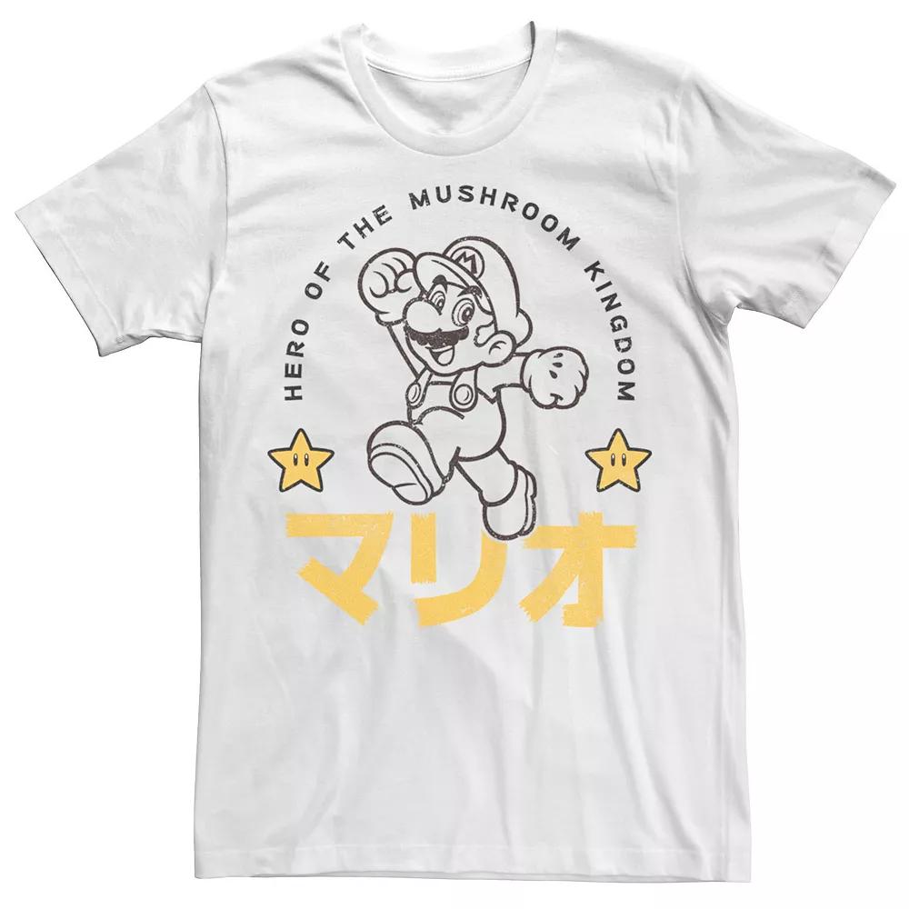 Men's Nintendo Super Mario Hero Stars Kanji Portrait Tee,  Product Image