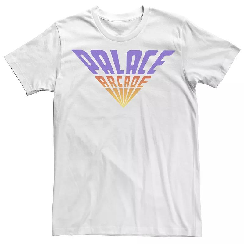 Men's Netflix Stranger Things Palace Arcade Retro Logo Tee, Size: Small, White Product Image