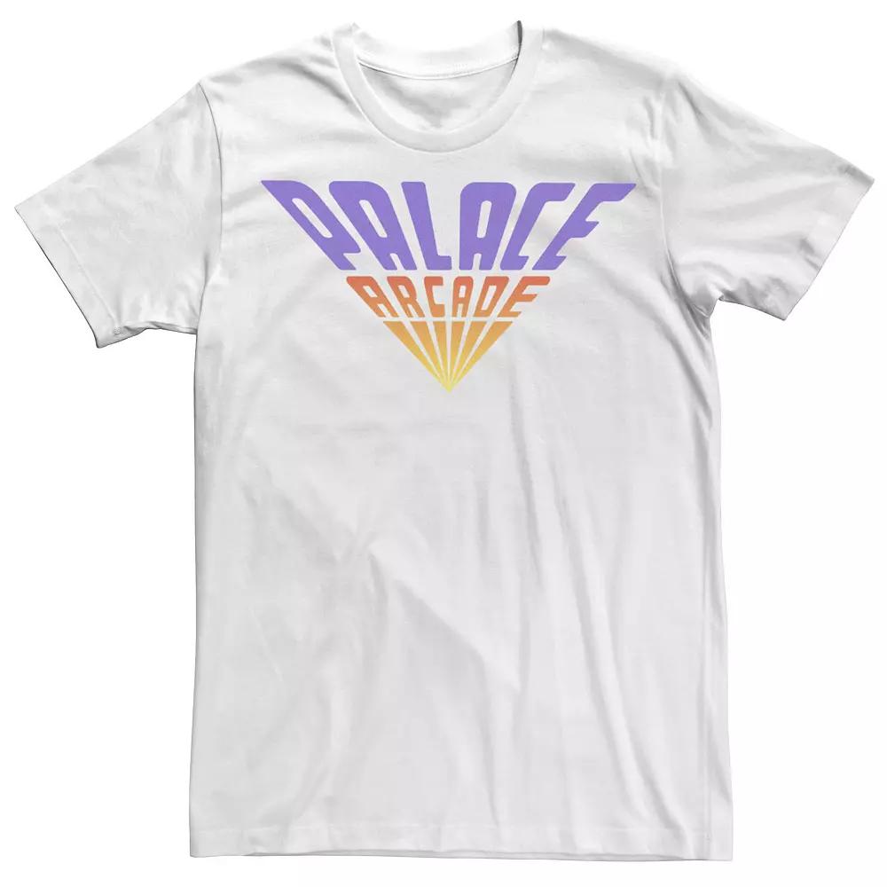 Men's Netflix Stranger Things Palace Arcade Retro Logo Tee, Size: Small, White Product Image