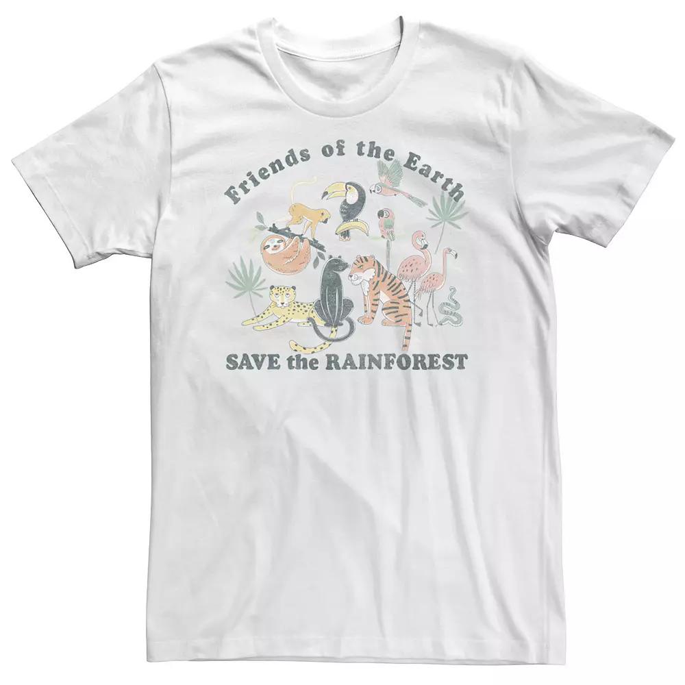 Big & Tall Trendy Friends Of The Earth Save The Rainforest Tee, Men's,  Product Image