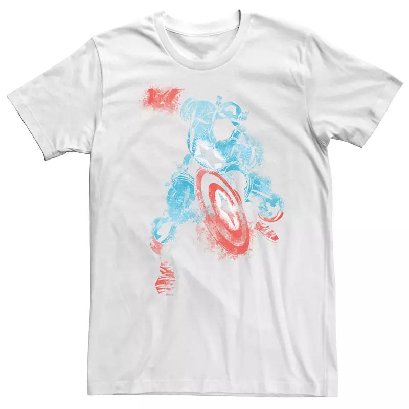 Men's Marvel Captain America Watercolor Graphic Tee,  Product Image