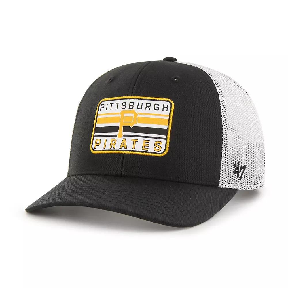 Men's '47 Black Pittsburgh Pirates Drifter Trucker Adjustable Hat Product Image