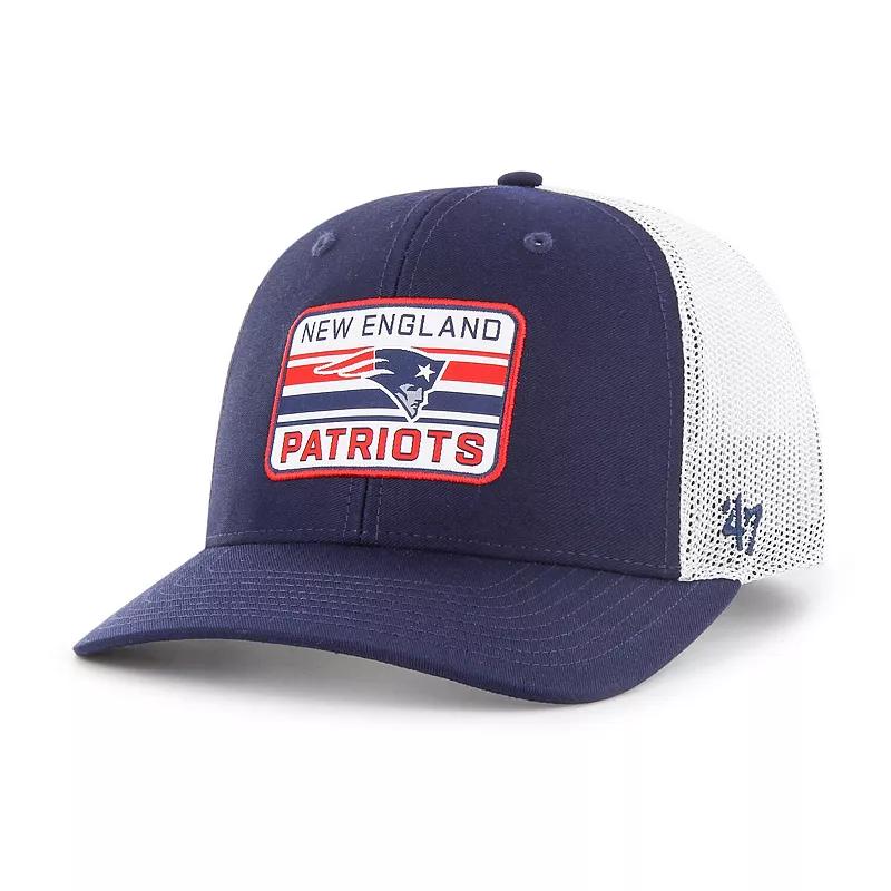 Men's '47 Navy/White New England Patriots Drifter Adjustable Trucker Hat, Blue Product Image