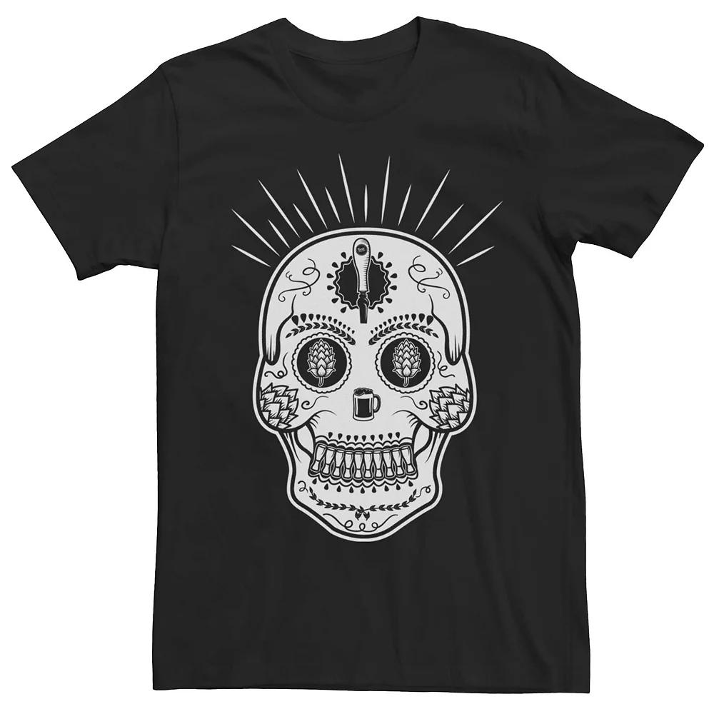 Men's Sugar Skull Beer Fill Graphic Tee,  Product Image