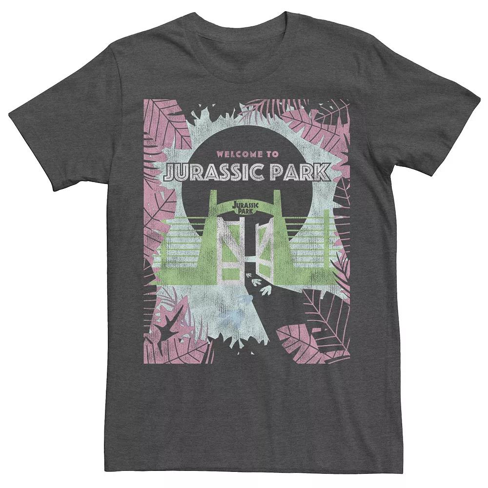 Men's Jurassic Park Welcome To Front Gate Poster Tee,  Product Image